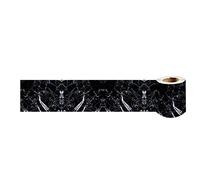 VisitRyl Borde del papel pintado 10- PatróN Blanco Y Negro Auto Adhesivo del Papel Pintado del PVC Cenefa autoadhesiva para decoración de pared de cocina baño 10cm x 240cm