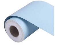 VisitRyl Borde Del Papel Pintado Azul Claro Auto Adhesivo Del Papel Pintado Del Pvc Cenefa Autoadhesiva Para DecoracióN De Pared De Cocina BañO 5cm X 500cm