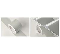 VisitRyl Borde Del Papel Pintado Perla Gris Auto Adhesivo Del Papel Pintado Del Pvc Cenefa Autoadhesiva Para DecoracióN De Pared De Cocina BañO 8cm X 500cm