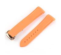 VISIYUBL 20 mm 21 mm 22 mm Fin de goma de silicona de silicona end for Pagani Watch Fit for Huawei Adecuado Gt2 Magic Watch 2 Fit for Honor Fit for Samsung Galaxy Watch S3 S4(Orange 3)