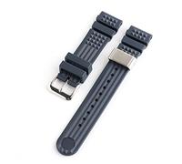 VISIYUBL 20 mm 22 mm buceador de goma correa de silicona de reemplazo de silicona pulsera herramientas de pulsera Ajuste for Grands Watch Japan 5 Prosex Monstruo Skx009(Blue silverring,22mm)