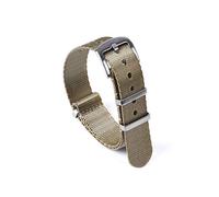 VISIYUBL 20mm 22mm reloj de reloj de relojes de la OTAN Strap Nylon Fit for James Bond 007 Militar de cinturón de seguridad Reloj Accesorios(Khaki,22mm)