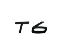 VISIYUBL 3D Metal T5 T6 AWD Logo Maletero Trasero Insignia Emblema Pegatina Apto Fit For Volvo XC60 XC90 S60 S80 S60L V40 V60(T6 Black)