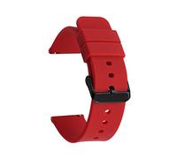 VISIYUBL Banda de correa de goma resistente a la banda a prueba de agua 14 16 18 mm 20 mm 22 mm Caja de 24 mm Hebilla de hebilla negra for Samsung Fit for Huawei Sport Watch(Red 02,16mm)
