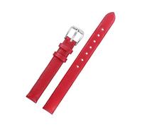 VISIYUBL Banda de reloj de cuero de mujer apto for Calvin Klein Ck k3e236 k2b231 k3n231 WatchStrap WatchBand Pulsera 12mm 14mm Hombre de reemplazo(Red,12mm)