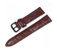 VISIYUBL Bandas de reloj de cuero 18 mm 20 mm 22 mm Reloj de acero Banda de hebilla Correa de muñeca Pulsera Banda de reloj(Brown black,14mm)