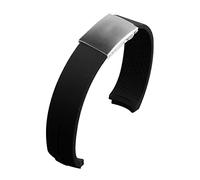 VISIYUBL Bandas de reloj de silicona 20mm 21mm Experto T013 T047 T081 T33 Correa de goma T-Sport Wamkband impermeable T013420A T047420A Apto for Tissot (Color : Black claspsilver, Size : 21mm)