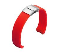 VISIYUBL Bandas de reloj de silicona 20mm 21mm Experto T013 T047 T081 T33 Correa de goma T-Sport Wamkband impermeable T013420A T047420A Apto for Tissot (Color : Red claspsilver1, Size : 20mm)