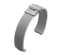 VISIYUBL Bandas de reloj de silicona 20mm 21mm Experto T013 T047 T081 T33 Correa de goma T-Sport Wamkband impermeable T013420A T047420A Apto for Tissot (Color : Gray claspsilver1, Size : 21mm)