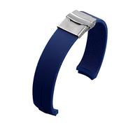 VISIYUBL Bandas de reloj de silicona 20mm 21mm Experto T013 T047 T081 T33 Correa de goma T-Sport Wamkband impermeable T013420A T047420A Apto for Tissot (Color : Blue claspsilver1, Size : 21mm)