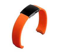 VISIYUBL Bandas de reloj de silicona 20mm 21mm Experto T013 T047 T081 T33 Correa de goma T-Sport Wamkband impermeable T013420A T047420A Apto for Tissot (Color : Orange claspblack, Size : 20mm)