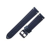 VISIYUBL Correa de cuero de cera de aceite 18 mm 20 mm 22 mm de la correa suave de los hombres de las mujeres Ajuste verde azul-verde for el engranaje S2 Pulsera Reloj Accesorios(Blue,22mm)