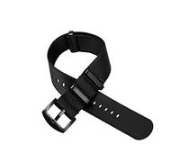 VISIYUBL Correa de nylon de la OTAN de 20 mm de 20 mm de cinturón de seguridad for el cinturón de seguridad for la banda militar for el reemplazo del reloj(Antique Black,22mm black)