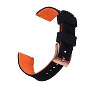 VISIYUBL Correa de silicona de doble color 20 mm 22 mm de reloj de buceo a prueba de agua Ajuste adecuado for la mayoría de los relojes for barra de resorte de liberación rápida(Red Black,20mm)