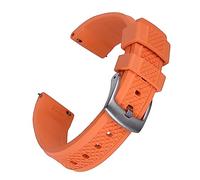 VISIYUBL Correas de reloj de buceo negro 20 mm 22 mm bloqueo deslizante Lanzamiento rápido Fluorine Goma Reloj Bandas Impermeable for hombres Mujeres(Orange,22mm)
