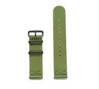 VISIYUBL Premium NatO Nylon Strap Ajuste adecuado for Huawei/Ajuste for Samsung Galaxy/Fit for Xiaomi 20mm 22mm Watch Reloje Relojamiento rápido Ejército Casual Reloj Banda(Grn,20mm)