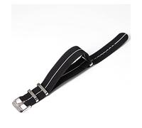 VISIYUBL Tropas francesas de 20 mm 22 mm Bolsa de paracaídas Fit Fit Fit Fit For Zulu Elastic Nylon Belt Watch Store Band de la correa(B-silver buckle,20mm)