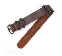 VISIYUBL Vintage Crackle Textured Cuero Strap Strap Band 18mm 20mm 22mm Zulu Correa for los hombres Reemplazo de la pulsera de la pulsera Accesorios(20mm)