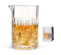 Viski Vaso mezclador de cóctel de cristal de pedestal perfecto para Manhattan, Martini, Old Fashioned, Whiskey Sour, Negroni, herramientas de camarero, suministros de camarero, accesorios de bar en el