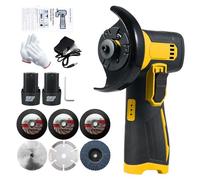Vislone Mini amoladora angular de 12 V, diámetro de la cuchilla de pulido de 3"/76 mm,19500RPM,Amoladora angular inalámbrica 2 baterías 1300mAh y cargador,6 discos de corte,Para moler y