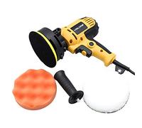 VISLONE Pulidora de Automóviles 220V 700W Pulidora Multifuncional Seis Engranajes Velocidad Ajustable,para Coche Muebles (1 pulidor 2 Almohadillas)
