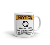 viso: discutir con el ingeniero puede ser ineficaz Taza divertida del ingeniero Regalo del ingeniero Taza de ingeniería