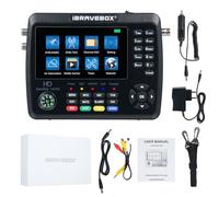 Visone Finder Pro+ - Medidor de señal de satélite (4000 mAh, para receptor DVB-S/S2/S2X/T/T2/C HD Satélite TV Signal Finder pantalla LCD 4.3"
