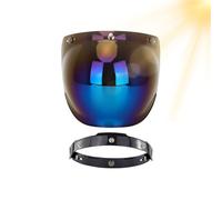 Visor De Casco De Motocicleta Genérico | Lente Antivente Para Casco,Vidrio Abierto Visera Para Conducción Autopista Viajes Larga Distancia Noche Lluvia Conmutación Ciudad