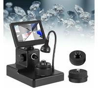 Visor De Diamantes, Kit De Microscopio Biológico, Microscopio Digital LCD con Luz LED De Relleno, Identificación Precisa para Pruebas De Joyería, Procesamiento De Diamantes