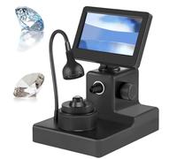 Visor de Diamantes, Microscopio Digital LCD de 4.3" con Luz LED de Relleno, Kit de Microscopio para Joyería, Aumento de 50 a 1000X, Identificación Precisa, para Diamantes, Joyas y Monedas