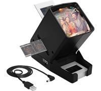 Visor de diapositivas y películas SV-3 de 35 mm con aumento LED de 3X, alimentado por USB/batería (cable incluido), compatible con diapositivas y