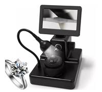 Visor de faja de diamante - Pantalla LCD de 4.3 pulgadas, aumento de 50-1000X, luz LED, identificación precisa de inscripción de diamante, ideal para evaluación de piedras preciosas