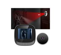 Visor de mirilla digital con pantalla LCD de 2,4 pulgadas, cámara de seguridad inteligente infrarroja para puerta, visor de puerta gran angu