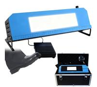Visor de película LED industrial, visor de película para radiografía de rayos X, visor de película para ensayos no destructivos NDT, luminancia máxima de 330000 lux, ventana de 220 × 70 mm, con peda