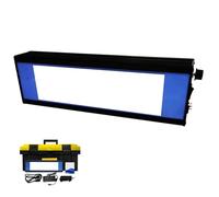 Visor de películas LED industrial, luz de inspección radiográfica portátil con pedal y caja de almacenamiento, luminancia máxima de 90000 cd/m2, carcasa de aleación de aluminio ( 324*94mm)