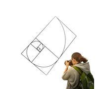 Visor de proporción áurea, Buscador de visor de composición, Herramienta de pintura Proporción áurea Visor Herramienta de arte, Visor de proporción áurea, visor de sección áurea clara, captador de vis