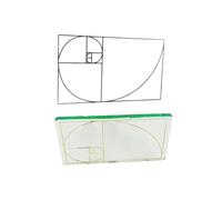 Visor de proporción dorada, ayuda de encuadre de composición, herramienta de cuadrícula fotográfica de 7 x 4,33 x 0,2 cm, guía de encuadre de composición de proporción dorada, kit de dispositivo de