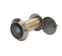 Visor de puerta de cobre con mirilla, visor de agujero espía de 200 grados con cubierta de privacidad, visor de puerta delantera de seguridad para puertas de 35-60 mm