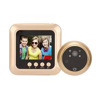 Visor de Puerta Digital TFT 160 ° de 2,4 Pulgadas, Timbre Electrónico, Cámara de Puerta Mirilla, Timbre de Seguridad para el Hogar (Oro)