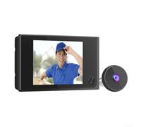 Visor de puerta electrónico de 3.5 pulgadas, mirilla inteligente con cámara de 1 MP pantalla LCD para puerta delantera agujero de seguridad digital