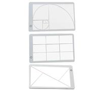 Visor De Regla De Tercios, Visor De Proporción Áurea De Paquete De 3, Visor para Artistas, Visor Visores De Videocámara Multifuncionales para Creadores Profesionales O Aficionados