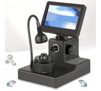 Visor digital de diamantes - Microscopio LCD de 4.3 pulgadas con aumento de 50-1000X e iluminación LED para lectura precisa de inscripciones de piedras preciosas y evaluación de joyas