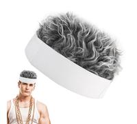 Visor Hair Wig - Soft Beanie Hat With Spiked Fake Hair, Retro Fun Wig Attached, Costume Headwear For Men And Women, Outdoor Sports, Party, Halloween, Casual Wear, Novelty Hat For Festivals And Events