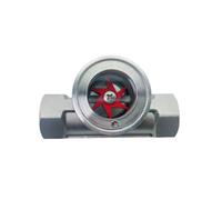 Visor indicador de flujo de agua BSP de acero inoxidable 304 con impulsor de plástico(3/4")