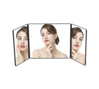 Visor Mirror, Trifold Rear View Cosmetic Mirror Automotive Truck Accessory Aesthetic Interior Decor for Enhancing Makeup Experience, Travel, Daily Use