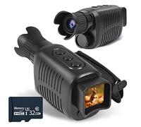 Visor Nocturno, Dispositivo de visión Nocturna monocular Cámara 1080P HD Infrarrojo 5X Zoom Digital Telescopio de Día al Aire Libre Noche Oscuridad de Doble Uso, para observación de Aves, Deportes al