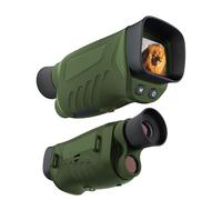 Visor Nocturno, Telescopio Monocular Infrarrojo Digital 4K,Gafas Infrarrojos Visión Nocturna Monocular, Telescopio portátil, 410m Rango de Detección, para Caza y Observación de Fauna(Color:Verde)