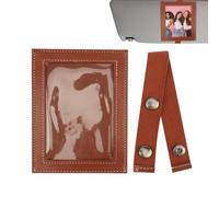 Visor Photo Frame: 9 cm, piel sintética para coche, con marco decorativo | Picture Holder System Design, Quality Sun Visor Mounted Photos Display Frames, for Father's Day Gift Dad Papa Grandpa Family