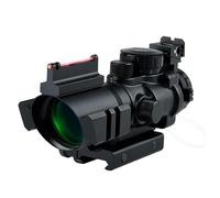 Visor Quick Shot 4X32 con mira Abierta | Uso Exclusivo Deportivo. Visor para carabinas de Aire comprimido y Airsoft. De 4 aumentos. Retícula iluminada.