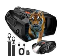 Visor Termico Caza - Pantalla HD de 4", Zoom 10X, 4K, Alcance de 800m, Batería de 5000mAh, Tarjeta de 32 GB, Prismaticos Vision Nocturna para Caza, Agrícola y Seguridad, Etc.